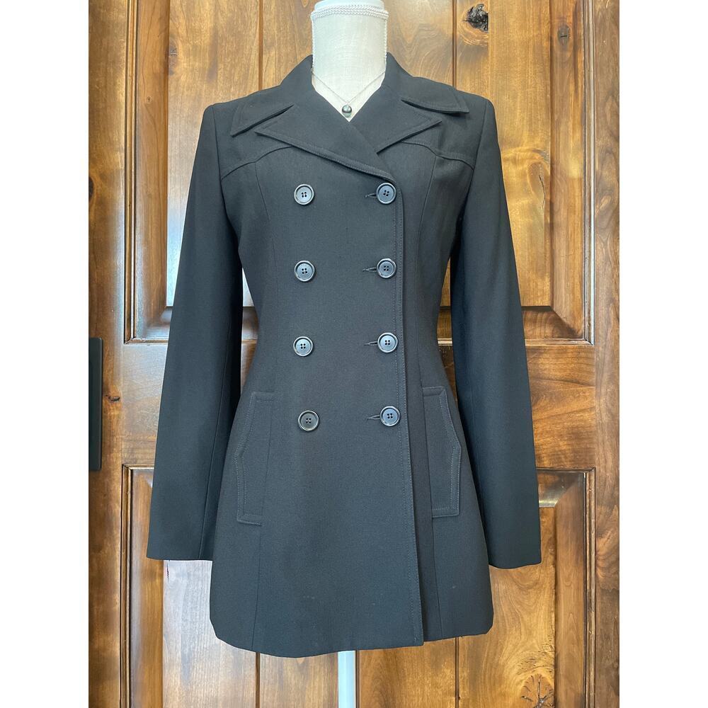 Vintage Bebe Women’s Double Breasted Black Jacket size 4